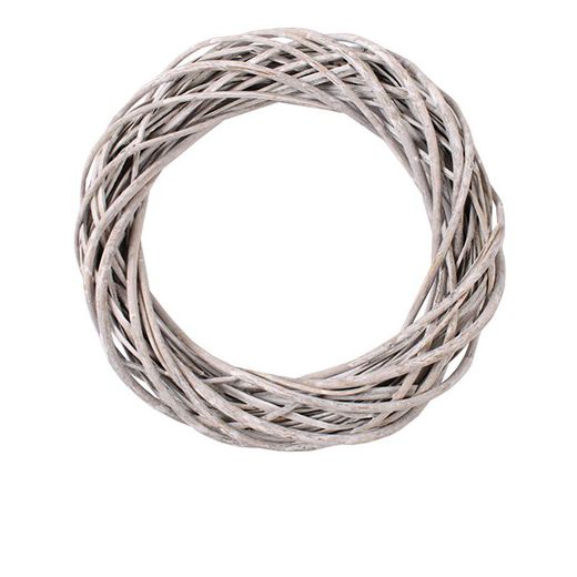 Prútený veniec šedý 35cm