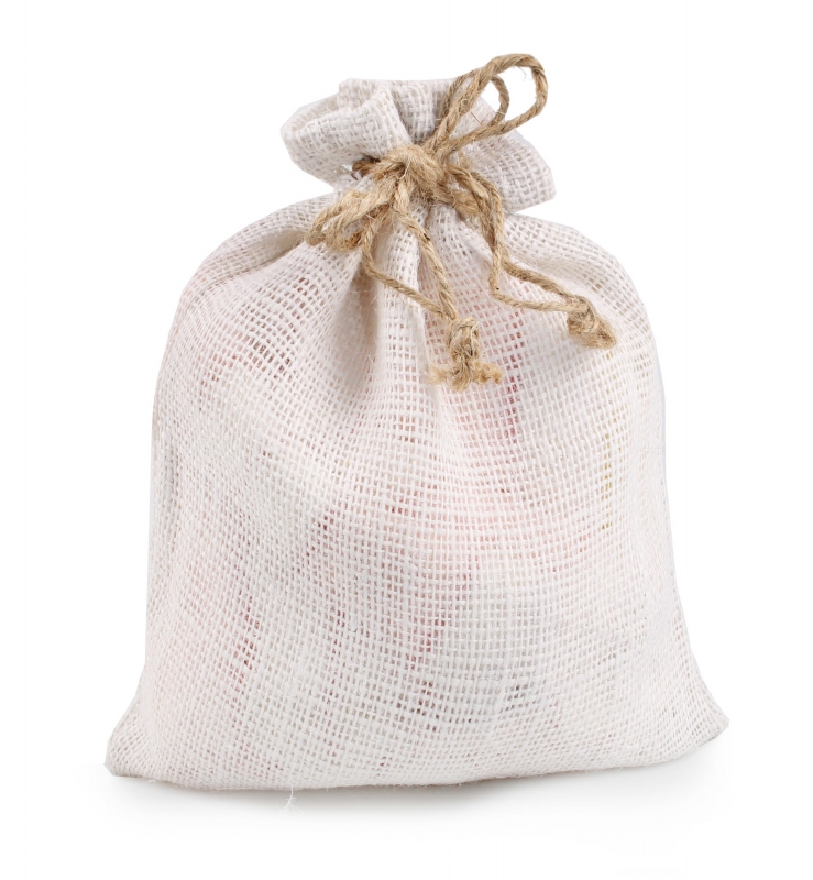 Jutové vrece krémové 26x30cm