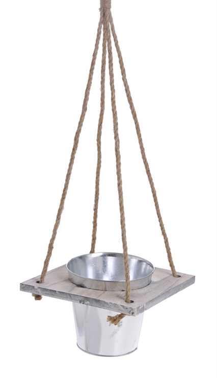 Obal na kvetináč plechový na zavesenie