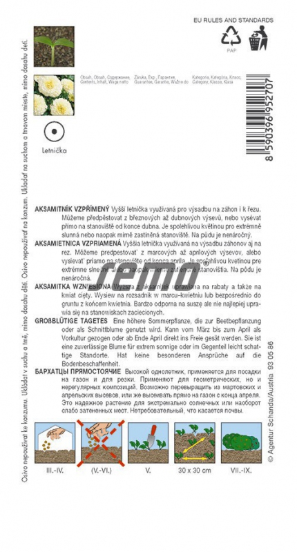 Semo Aksamietnica vzpriamená ´Kilimanjaro White´