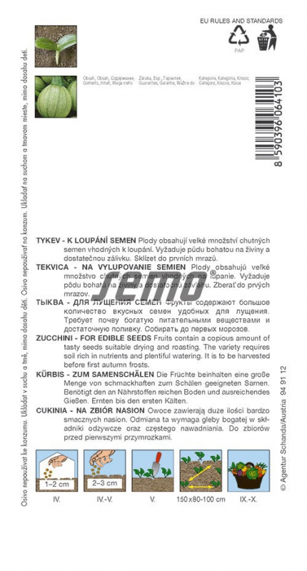 Semo Tekvica cuketa (na lúpanie)  ´Tondo Chiaro di Niza´