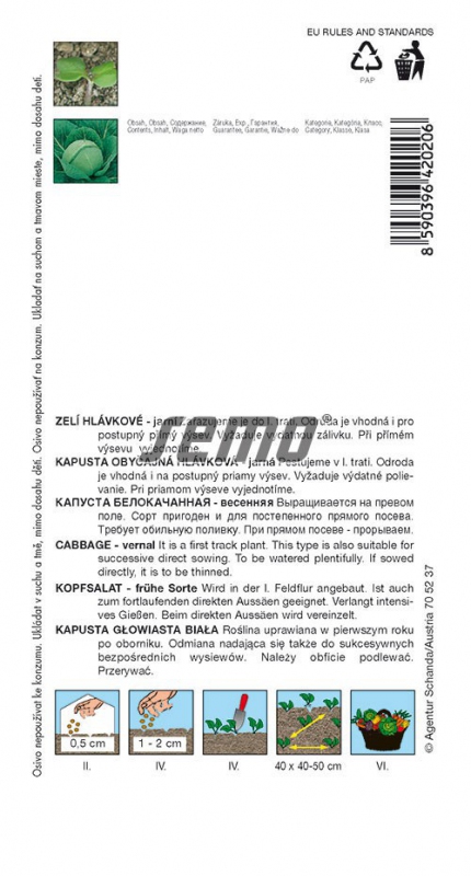 Semo Kapusta hlávková ´Sláva F1´