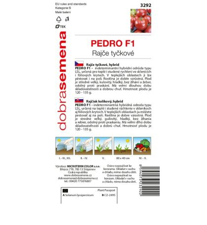 Dobrá semena Rajčiak kolíkový ´Pedro F1´