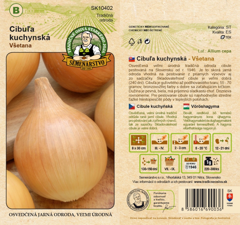 Semenárstvo Cibuľa kuchynská ´Všetana´