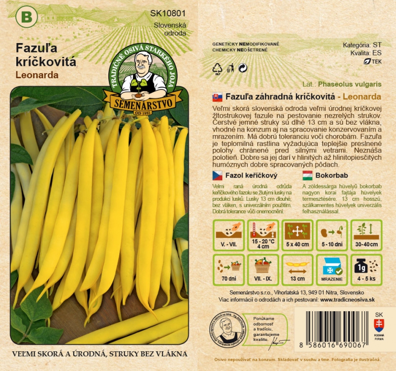 Semenárstvo Fazuľa záhradná kríčkovitá ´Leonarda´