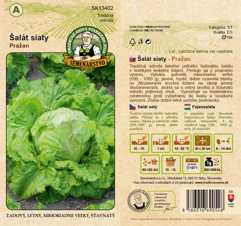 Semenárstvo Šalát siaty ´Pražan´