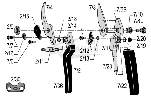 Felco 7/22 Otočná rukoväť
