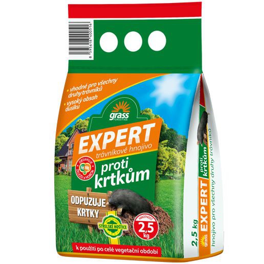 Expert Trávnikové hnojivo s účinkom proti krtkom 5 kg