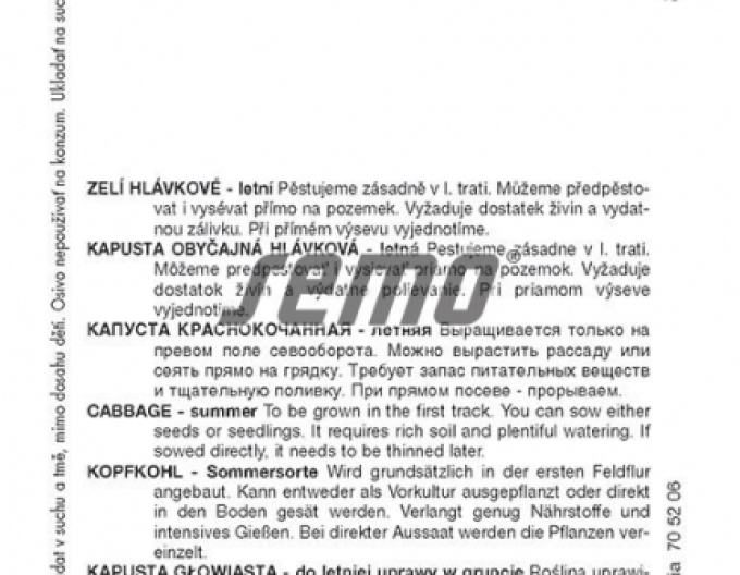 Semo Kapusta hlávková červená ´Mars´