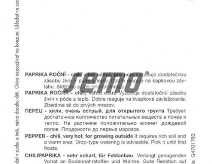 Semo Paprika ročná chilli ´Kilián´