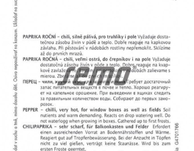 Semo Paprika ročná chilli ´Kristián´