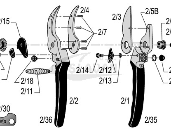 Felco 2/16 ozubený sektor- ozubená poistka na všetky typy nožníc