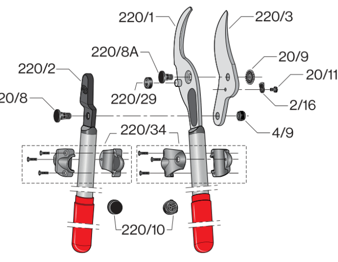 FELCO 220 Obojručné nožnice na konáre